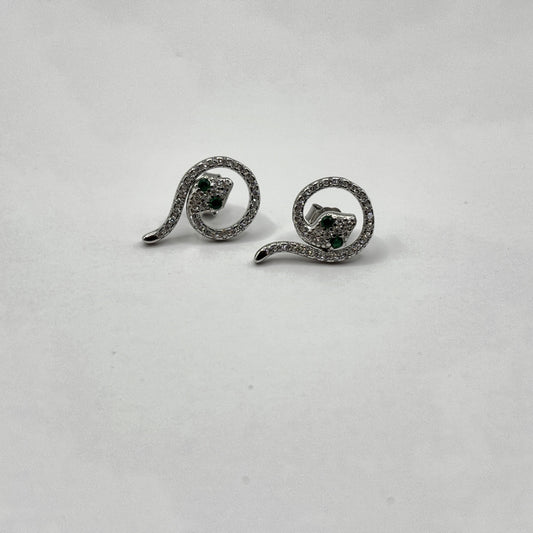 Ethereal Serpent Stud Earrings